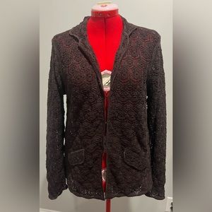 Brown crochet cardigan